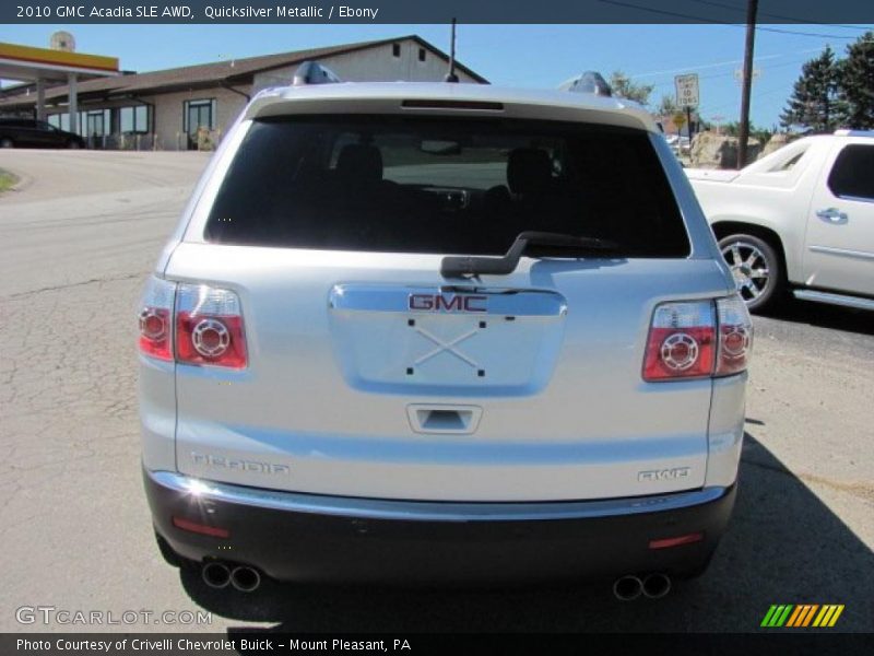Quicksilver Metallic / Ebony 2010 GMC Acadia SLE AWD