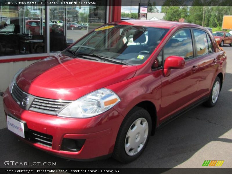 Red Brick / Charcoal 2009 Nissan Versa 1.8 S Sedan