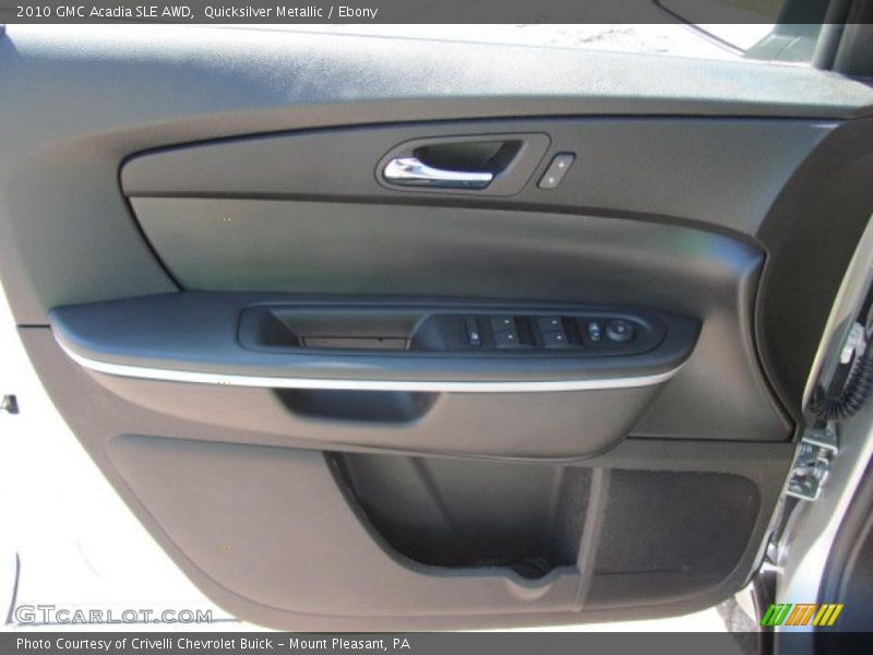 Quicksilver Metallic / Ebony 2010 GMC Acadia SLE AWD