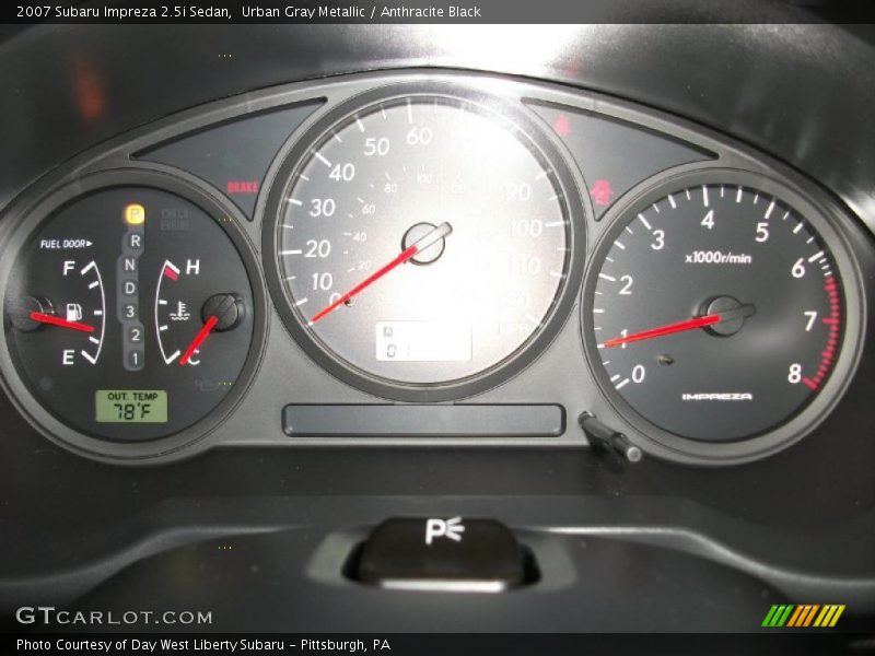 Urban Gray Metallic / Anthracite Black 2007 Subaru Impreza 2.5i Sedan