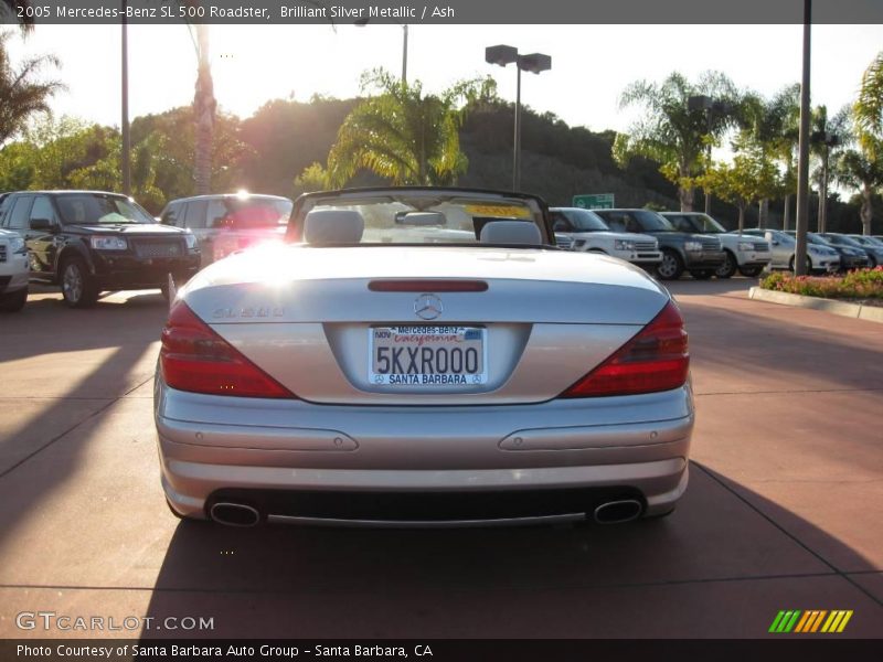 Brilliant Silver Metallic / Ash 2005 Mercedes-Benz SL 500 Roadster