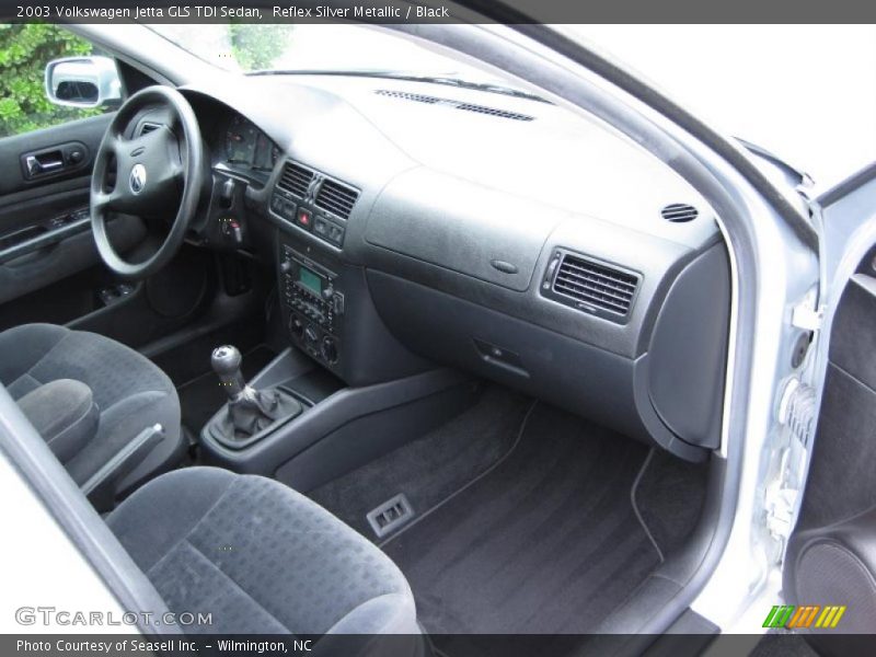 Reflex Silver Metallic / Black 2003 Volkswagen Jetta GLS TDI Sedan