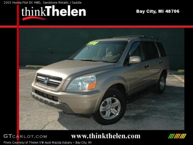 Sandstone Metallic / Saddle 2003 Honda Pilot EX 4WD