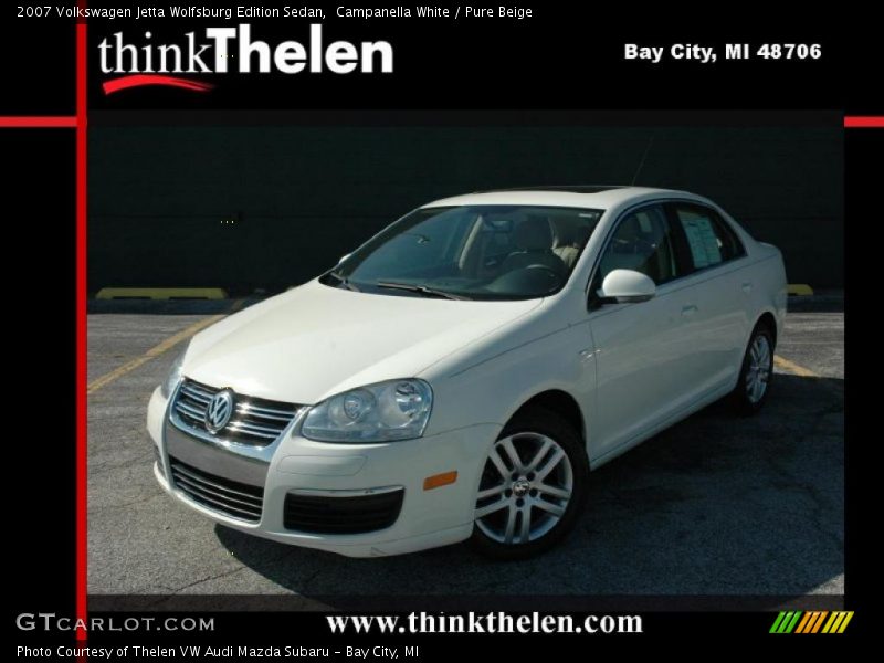 Campanella White / Pure Beige 2007 Volkswagen Jetta Wolfsburg Edition Sedan