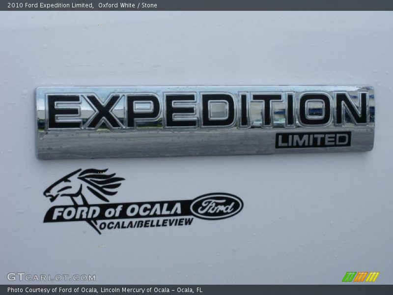Oxford White / Stone 2010 Ford Expedition Limited
