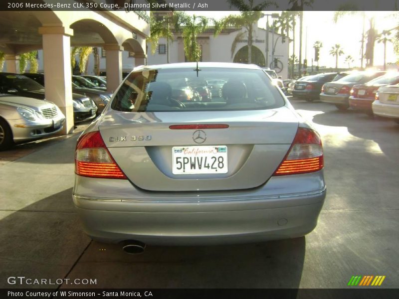 Diamond Silver Metallic / Ash 2006 Mercedes-Benz CLK 350 Coupe