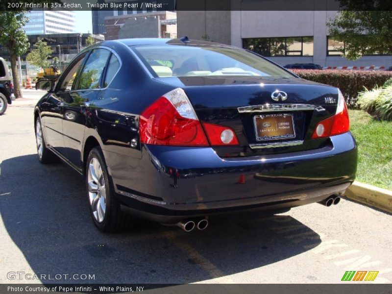 Twilight Blue Pearl / Wheat 2007 Infiniti M 35x Sedan