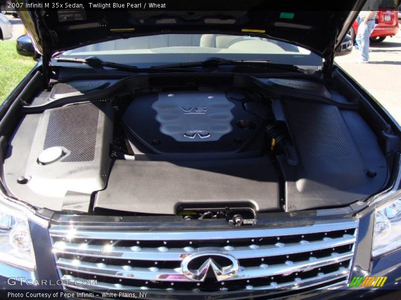 Twilight Blue Pearl / Wheat 2007 Infiniti M 35x Sedan