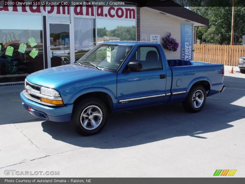 Space Blue Metallic / Graphite 2000 Chevrolet S10 LS Regular Cab