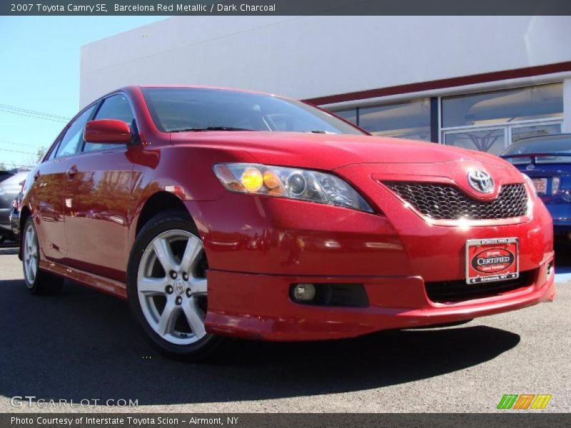 Barcelona Red Metallic / Dark Charcoal 2007 Toyota Camry SE