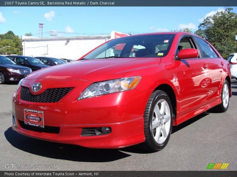 Barcelona Red Metallic / Dark Charcoal 2007 Toyota Camry SE