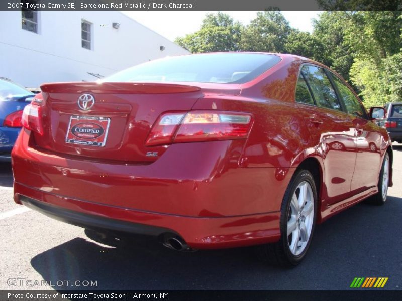 Barcelona Red Metallic / Dark Charcoal 2007 Toyota Camry SE