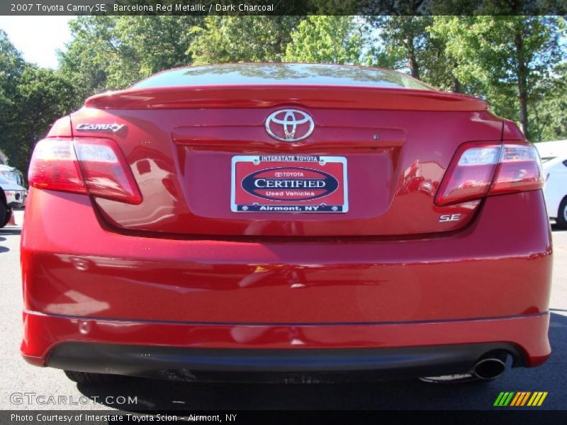 Barcelona Red Metallic / Dark Charcoal 2007 Toyota Camry SE