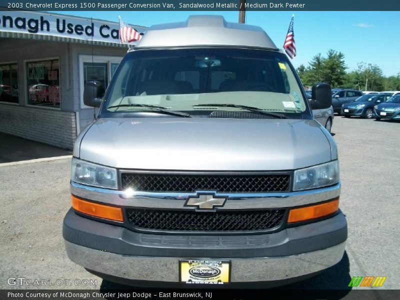 Sandalwood Metallic / Medium Dark Pewter 2003 Chevrolet Express 1500 Passenger Conversion Van