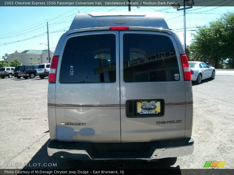 Sandalwood Metallic / Medium Dark Pewter 2003 Chevrolet Express 1500 Passenger Conversion Van