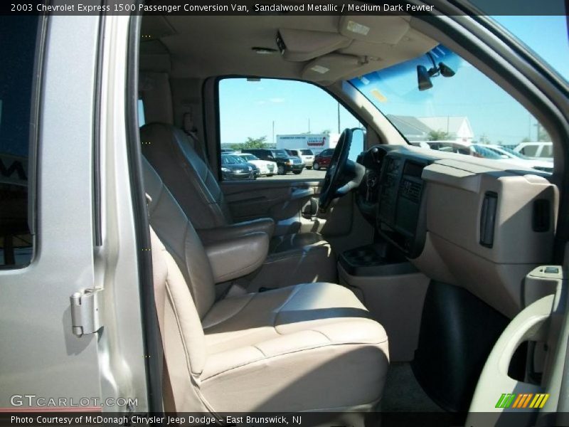 Sandalwood Metallic / Medium Dark Pewter 2003 Chevrolet Express 1500 Passenger Conversion Van
