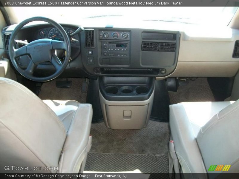 Sandalwood Metallic / Medium Dark Pewter 2003 Chevrolet Express 1500 Passenger Conversion Van