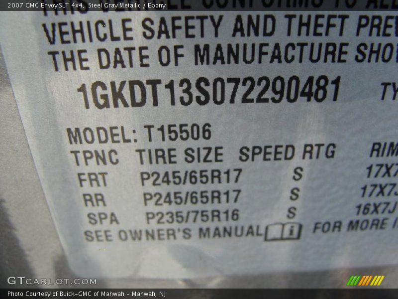 Steel Gray Metallic / Ebony 2007 GMC Envoy SLT 4x4