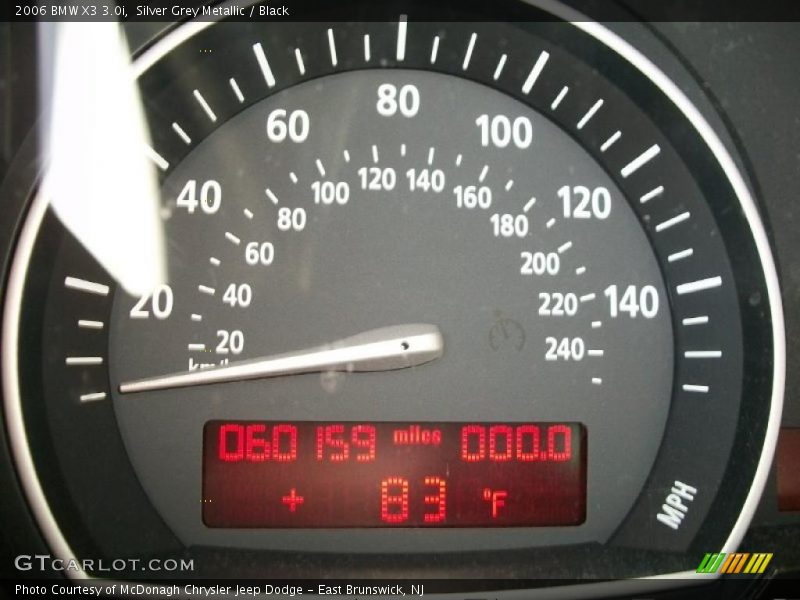 Silver Grey Metallic / Black 2006 BMW X3 3.0i