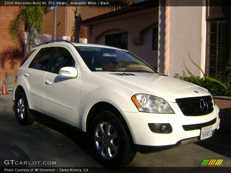 Alabaster White / Black 2006 Mercedes-Benz ML 350 4Matic