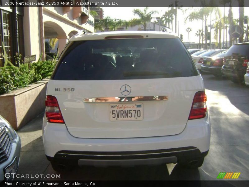 Alabaster White / Black 2006 Mercedes-Benz ML 350 4Matic