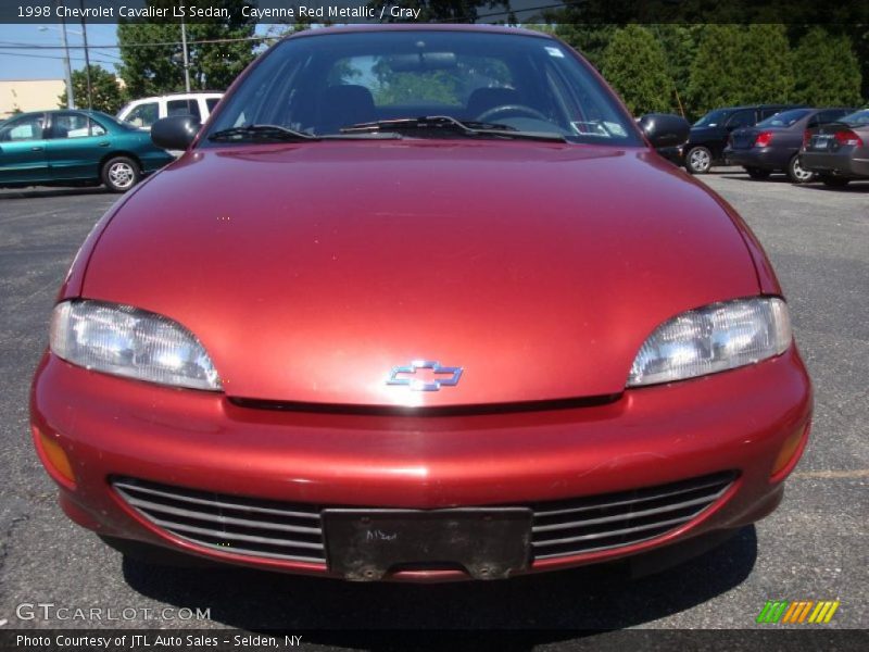 Cayenne Red Metallic / Gray 1998 Chevrolet Cavalier LS Sedan