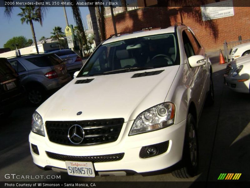 Alabaster White / Black 2006 Mercedes-Benz ML 350 4Matic