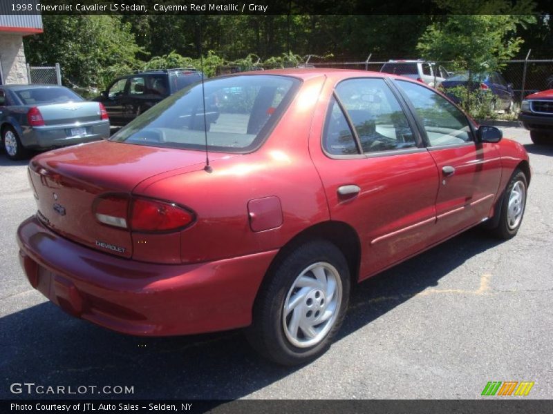 Cayenne Red Metallic / Gray 1998 Chevrolet Cavalier LS Sedan