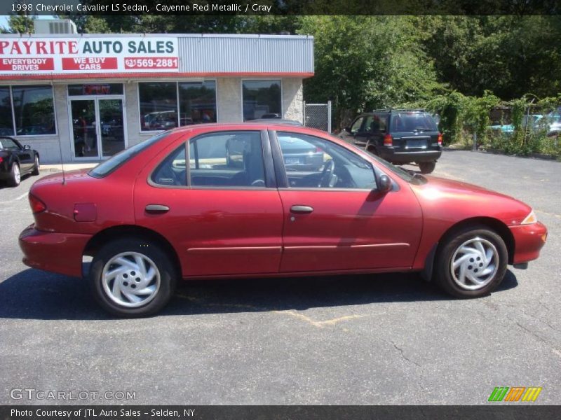 Cayenne Red Metallic / Gray 1998 Chevrolet Cavalier LS Sedan