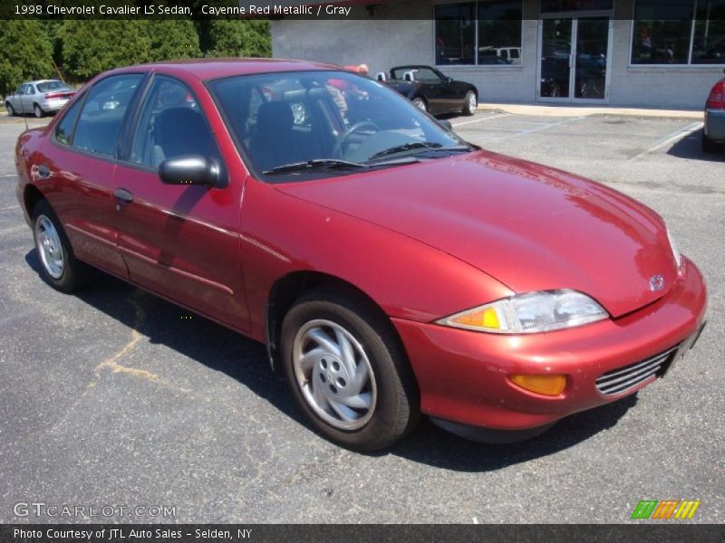 Cayenne Red Metallic / Gray 1998 Chevrolet Cavalier LS Sedan