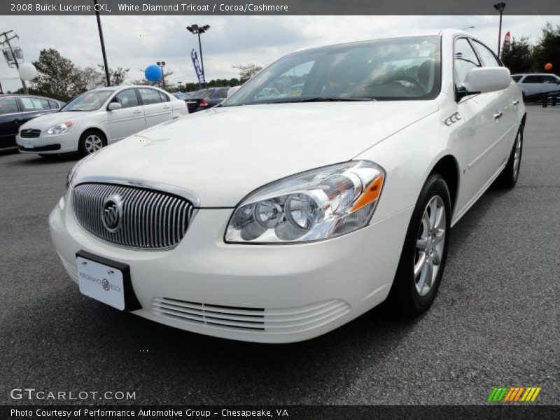 White Diamond Tricoat / Cocoa/Cashmere 2008 Buick Lucerne CXL
