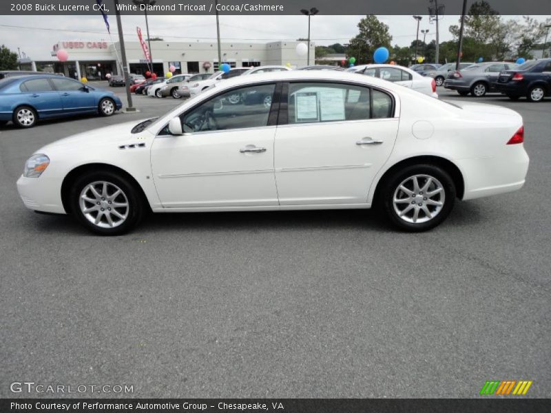 White Diamond Tricoat / Cocoa/Cashmere 2008 Buick Lucerne CXL