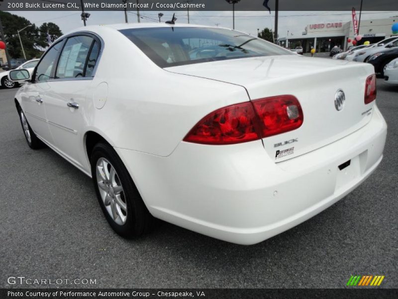 White Diamond Tricoat / Cocoa/Cashmere 2008 Buick Lucerne CXL