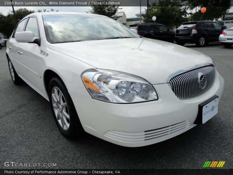 White Diamond Tricoat / Cocoa/Cashmere 2008 Buick Lucerne CXL
