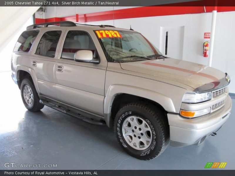 Silver Birch Metallic / Tan/Neutral 2005 Chevrolet Tahoe Z71 4x4