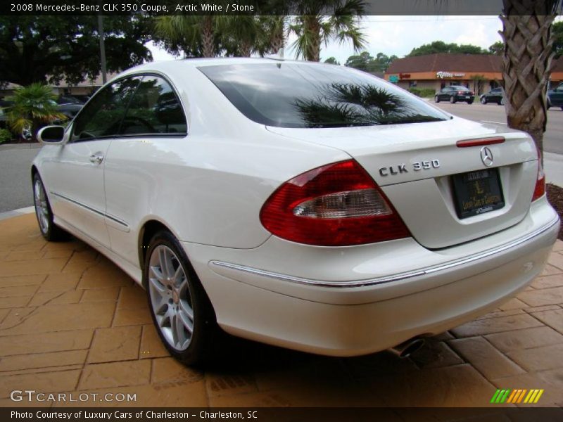 Arctic White / Stone 2008 Mercedes-Benz CLK 350 Coupe