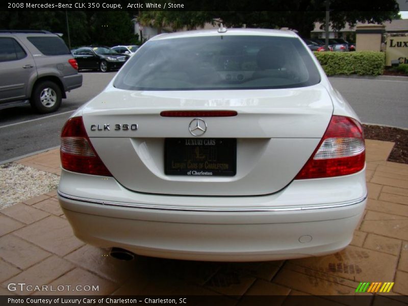 Arctic White / Stone 2008 Mercedes-Benz CLK 350 Coupe