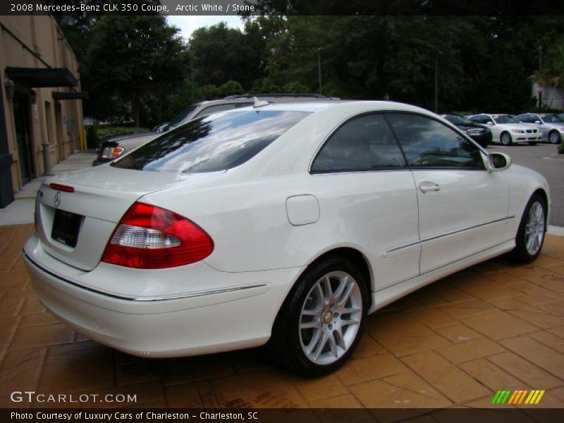 Arctic White / Stone 2008 Mercedes-Benz CLK 350 Coupe