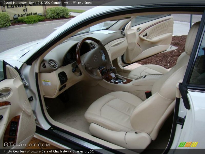 Arctic White / Stone 2008 Mercedes-Benz CLK 350 Coupe