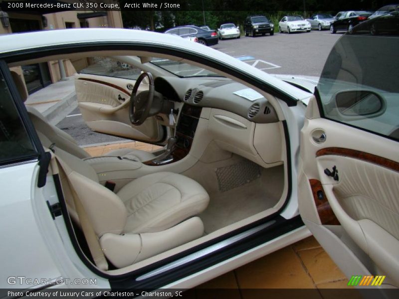 Arctic White / Stone 2008 Mercedes-Benz CLK 350 Coupe