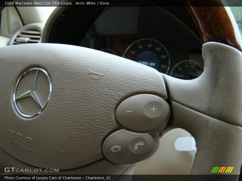 Arctic White / Stone 2008 Mercedes-Benz CLK 350 Coupe