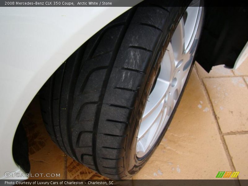 Arctic White / Stone 2008 Mercedes-Benz CLK 350 Coupe