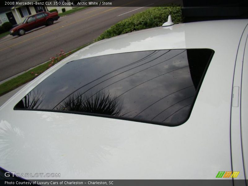 Arctic White / Stone 2008 Mercedes-Benz CLK 350 Coupe