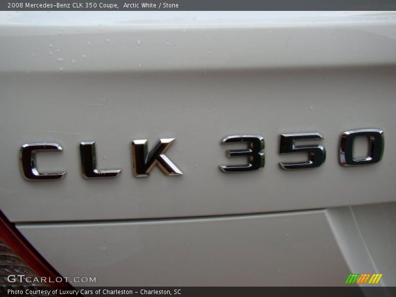 Arctic White / Stone 2008 Mercedes-Benz CLK 350 Coupe