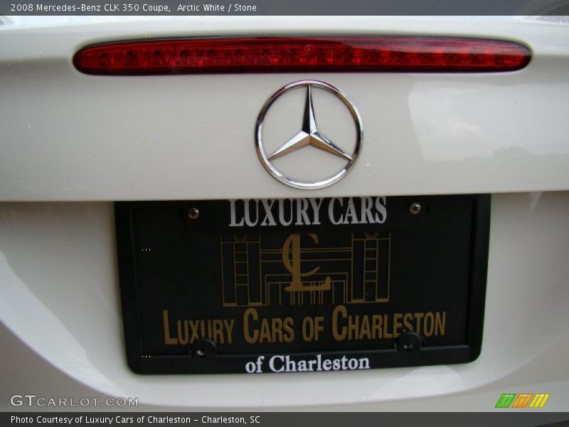Arctic White / Stone 2008 Mercedes-Benz CLK 350 Coupe