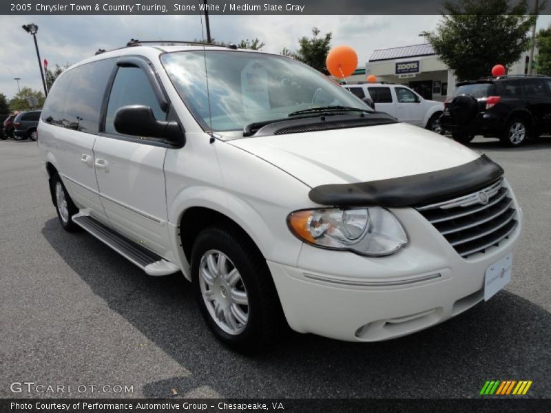 Stone White / Medium Slate Gray 2005 Chrysler Town & Country Touring