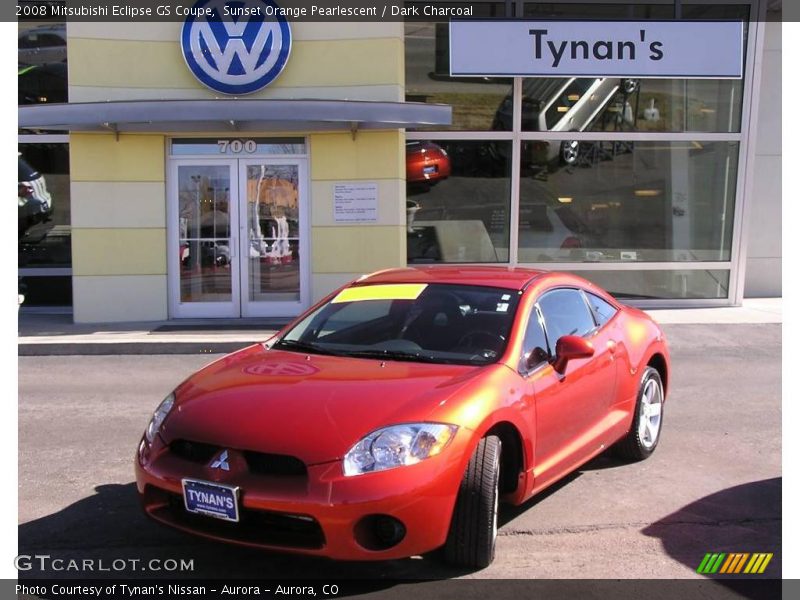 Sunset Orange Pearlescent / Dark Charcoal 2008 Mitsubishi Eclipse GS Coupe