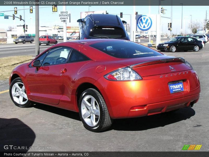 Sunset Orange Pearlescent / Dark Charcoal 2008 Mitsubishi Eclipse GS Coupe
