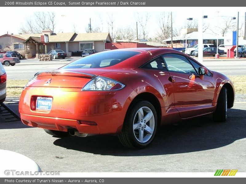 Sunset Orange Pearlescent / Dark Charcoal 2008 Mitsubishi Eclipse GS Coupe