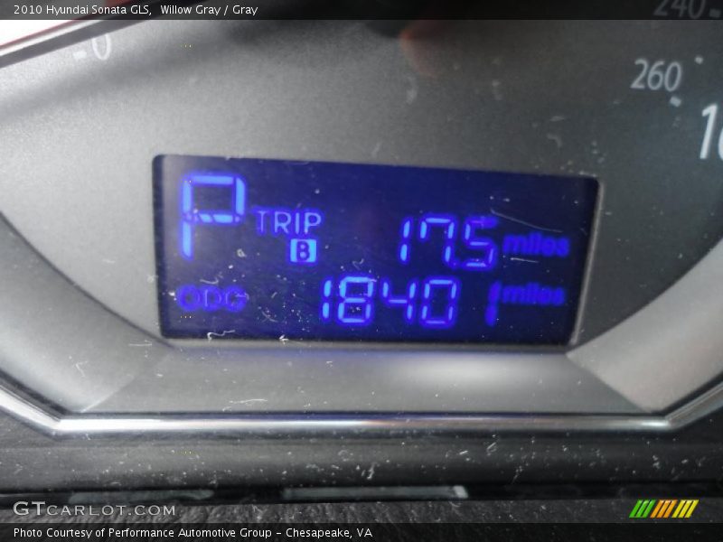 Willow Gray / Gray 2010 Hyundai Sonata GLS